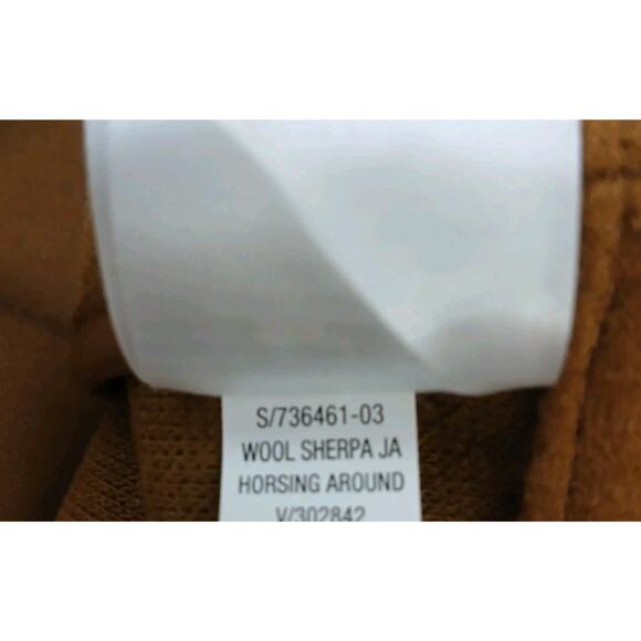 Old Navy Coat Plus Size 4X Rust Brown Wool Sherpa Collar Preppy Equestrian Boho - Picture 7 of 13